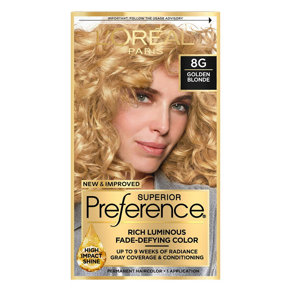 Loreal Superior Preference Hair Color, 8G Golden Blonde - 1 Ea